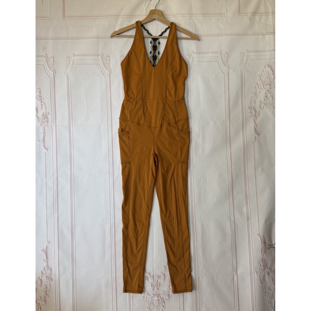Free People Movement Go the Distance Jumpsuit Marigold Size XS
